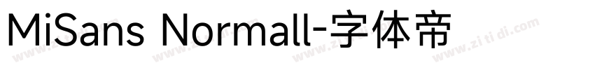 MiSans Normall字体转换